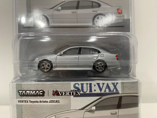 CHASE CAR 1/64 Tarmac Works Vertex Toyota Aristo JZS161 (Silver) Diecast Car Model