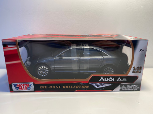 2004 Audi A8 Silver 1/18 Diecast Model Car by Motormax
