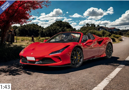 1/43 BBR Ferrari F8 Tributo Spider (Rosso Corsa with Carbon Fiber Rims) Car Model Limited