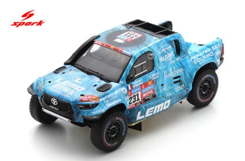 1/43 Spark TOYOTA HILUX No.231 22nd Place Dakar 2023 R. Dumas - M. Delfino Car Model