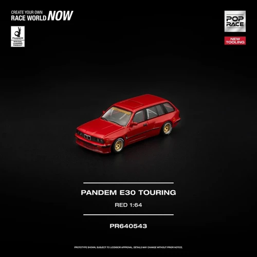 1/64 Poprace BMW Pandem E30 M3 Touring (Red) Diecast Car Model