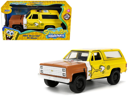 1973 Ford Bronco Yellow with Graphics and SpongeBob SquarePants