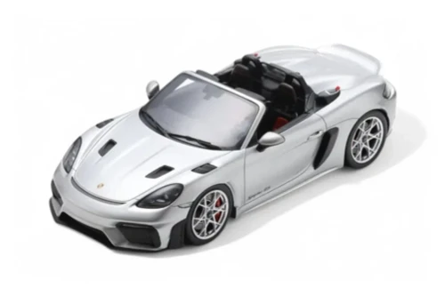 1/18 Schuco 2023 Porsche 718 Spyder RS (GT Silver) Car Model
