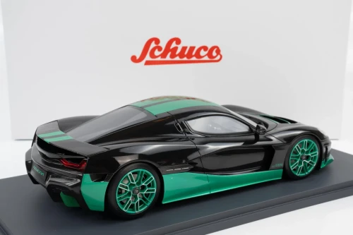1/18 Schuco 2023 Rimac Nevera Time Attack (Black & Green) Car Model