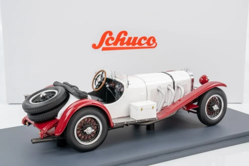 1/18 Schuco 1927 Mercedes-Benz SSK (White & Red) Car Model