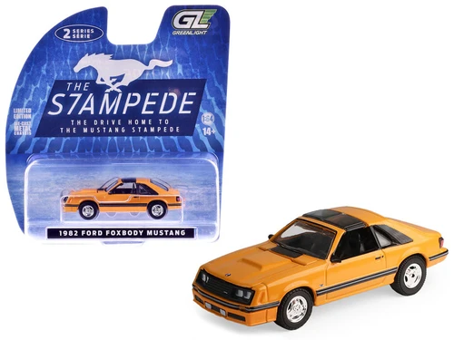 1/64 Greenlight 1982 Ford Fox Mustang (Medium Vanilla Yellow) Diecast Car Model