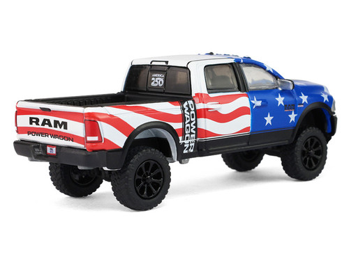 2017 Ram 2500 Power Wagon Pickup Truck American Flag Livery "America 250 Edition" "Anniversary Collection" Series 18 1/64 Diecast Model Car by Greenlight