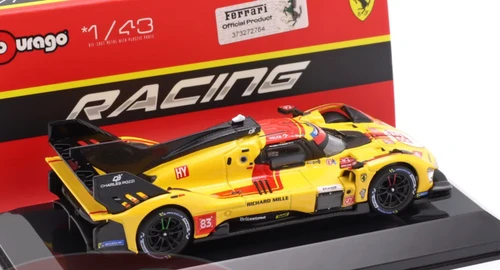 1/43 BBurago Ferrari 499P #83 Winner 24h LeMans 2025 Kubica, Ye, Hanson Diecast Car Model Elite Package