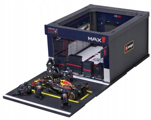 1/43 BBurago 2025 Formula 1 Pit Stop Diorama Max Verstappen #1 Formula 1