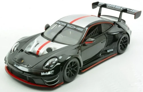 1/24 BBurago 2023 Porsche 911 GT3 R (Black & Silver) Diecast Car Model