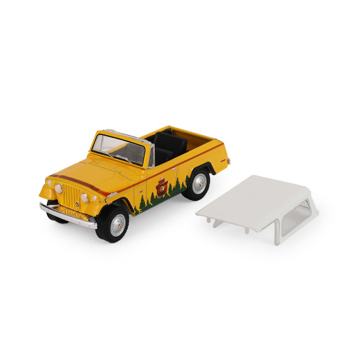 1/64 Greenlight 1971 Jeep Jeepster Commando "Trees Are Wonderful Friends" Diecast Car Model