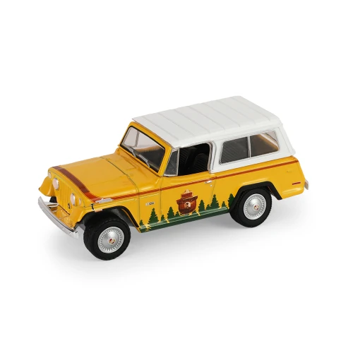 1/64 Greenlight 1971 Jeep Jeepster Commando "Trees Are Wonderful Friends" Diecast Car Model