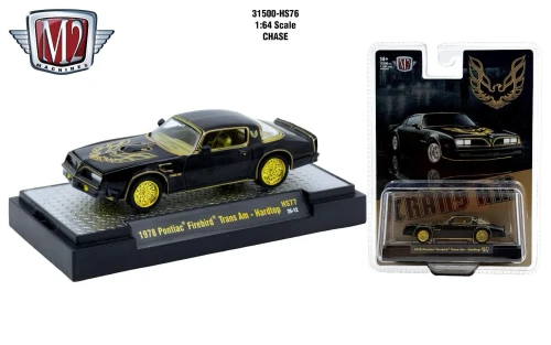 CHASE CAR 1/64 M2 Machines 1978 Pontiac Trans Am Firebird Special Edition (Black) Diecast Car Model