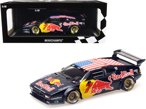 BMW M1 Gr. B #7 "Red Bull" Dieter Quester - Luca Riccitelli Class Winners HRS Daytona Classic 24H (2017) Limited Edition to 300 pieces Worldwide 1/18 Diecast Model Car by Minichamps