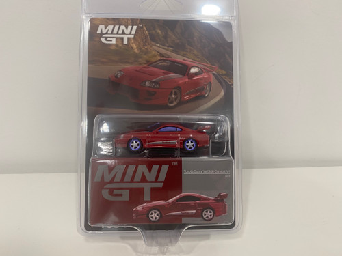 CHAES CAR 1/64 Mini GT Toyota Supra VeilSide Combat V-I (Red) Diecast Car Model