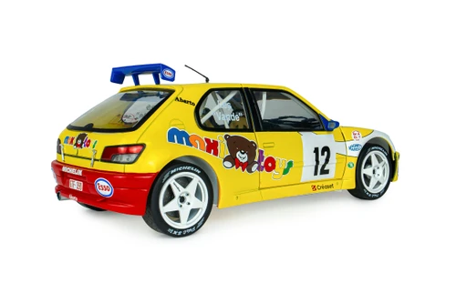 1/18 Solido 1997 Peugeot 306 Maxi Yellow #12 Diecast Car Model