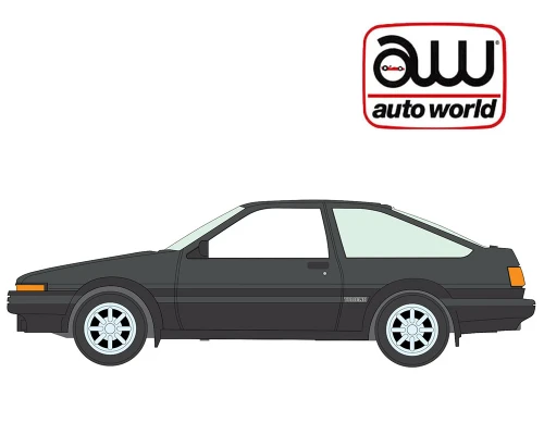 1/64 Auto World 1983 Toyota Sprinter AE86 Hatchback (Slate Grey) Diecast Car Model