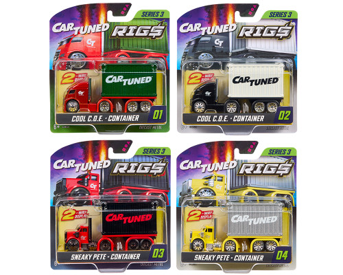 1/64 CarTuned Set of 4 Container Rigs Series 3 Assortment