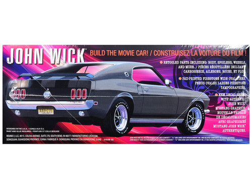 Skill 2 Model Kit 1969 Ford Mustang "John Wick" (2014) Movie 1/25 Plastic Model by AMT
