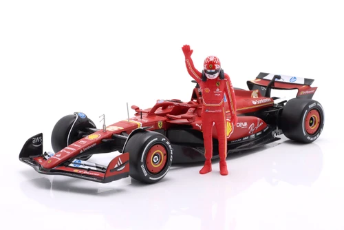 1/24 BBurago 2024 Formula 1 Charles Leclerc Ferrari SF-24 #16 Car Model with Figure