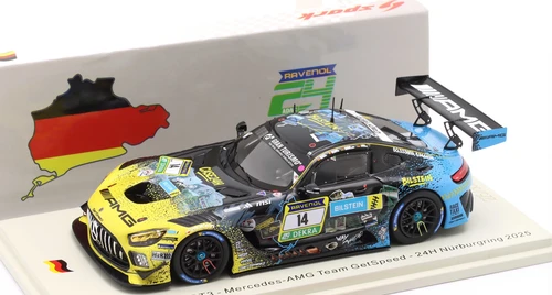 1/43 Spark 2025 Mercedes-AMG GT3 #14 24h Nürburgring Mercedes-AMG Team GetSpeed Maro Engel, Maxime Martin, Fabian Schiller, Luca Stolz Car Model
