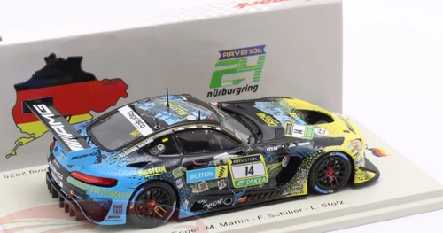 1/43 Spark 2025 Mercedes-AMG GT3 #14 24h Nürburgring Mercedes-AMG Team GetSpeed Maro Engel, Maxime Martin, Fabian Schiller, Luca Stolz Car Model