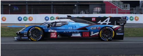 1/18 Spark Alpine A424 No.36 ALPINE ENDURANCE TEAM 10th Le Mans 24H 2026 F. Makowiecki – J. Gounon – V. Martins Car Model