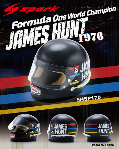 1/5 Spark 1976 Formula 1 James Hunt Helmet Model