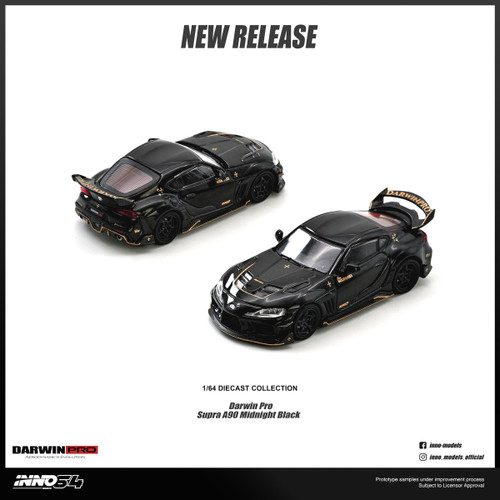 1/64 Inno Darwin Pro Toyota Supra A90 (Gloss Black) Diecast Car