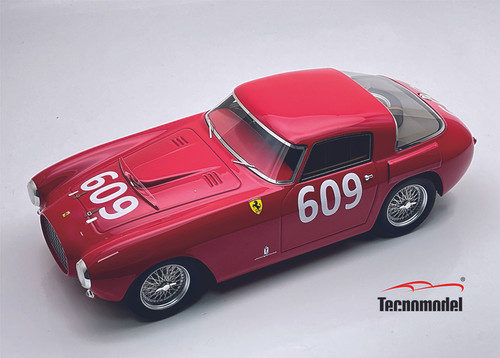 1/18 Tecnomodel Ferrari 250 MM Mille Miglia 1953 Car #609 Driver: G. Bracco - A. Rolfo DNF Limited Edition Car Model