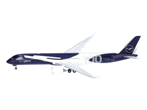 Airbus A350-900 Commercial Aircraft "Lufthansa 100 Years" (D-AIXL) Blue with Graphics 1/500 Diecast Model Airplane by Herpa