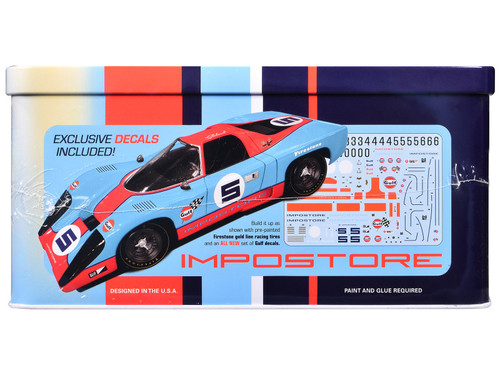 Skill 2 Model Kit Gulf Racing Impostore with Collector Tin 1/25 Plastic Model by MPC