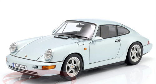 1/12 KK-Scale 1992 Porsche 911 (964) RS with Speedline Rims (Polar Silver) Diecast Car Model
