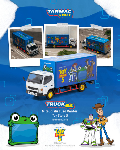 1/64 Tarmac Works Mitsubishi Fuso Canter Toy Story 5 Diecast Car Model