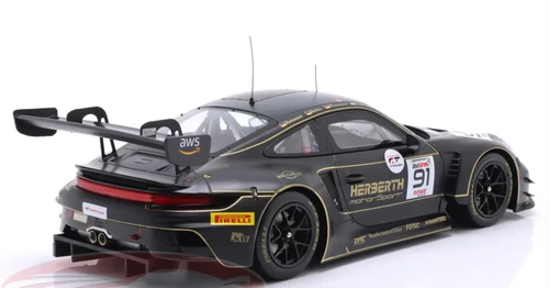 1/18 Ixo 2025 Porsche 911 GT3 R (992) #91 24h Spa Herberth Motorsport Ralf Bohn, Axcil Jefferies, Alfred Renauer, Robert Renauer Diecast Car Model