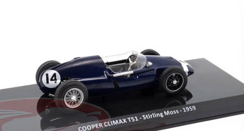 1/24 Premium Collectibles 1959 F1 Stirling Moss Cooper T51 #14 Winner Italian GP Diecast Car Model