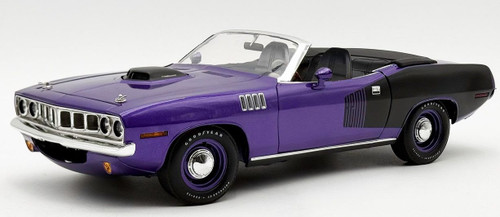 1/18 ACME 1971 Plymouth HEMI Cuda Convertible (Plum Crazy Purple) Diecast Car Model