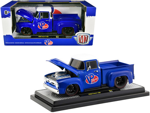 1956 Ford F-100 Pickup Truck Blue with White Top "VP Racing Fuel"" Limited Edition to 6880 pieces Worldwide 1/24 Diecast Model Car by M2 Machines