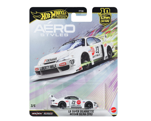 1/64 Hot Wheels Premium LB Super Silhouette Nissan Silvia S15 (White) Diecast Car Model