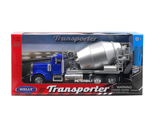 1/32 Welly Peterbilt 379 Cement (Blue) Diecast Car Model