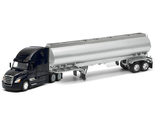 1/32 Welly Freightliner Cascadia Tanker (Black with Plain Silver) Tanker Diecast Car Model