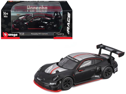 1/43 BBurago Porsche 911 (992) GT3 R (Black) Diecast Car Models