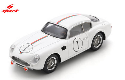 1/43 Spark Aston Martin DB4 GT Zagato No.1 Le Mans 24H 1961 "Franc" - J. Kerguen - J-P. Colas Car Model