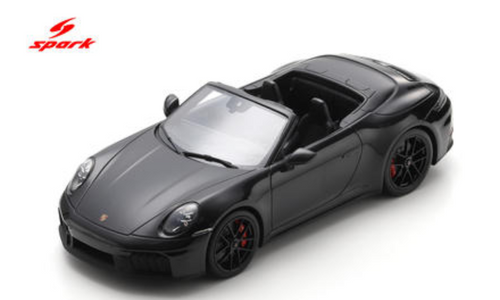 1/18 Spark Porsche 911 Carrera 4 GTS Cabriolet (992.2) (Jet Black Metallic) Car Model