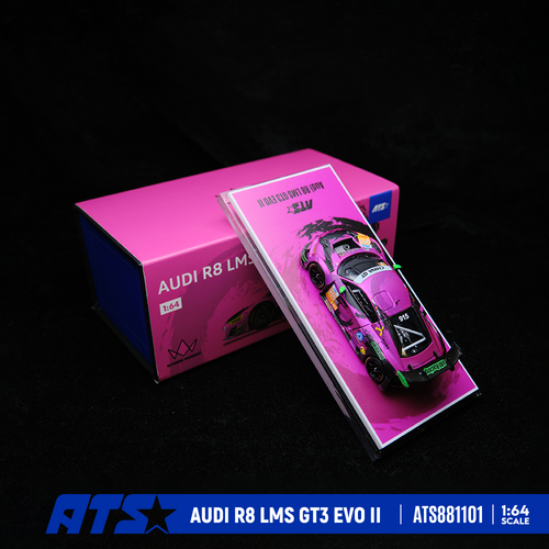 1/64 ATS & Winner Modern Audi R8 LMS GT3 Evo II 610 (Purple) Car Model Standard Package