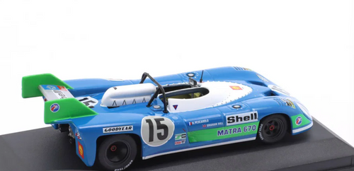 1/43 Altaya 1972 Matra MS670 #15 Winner 24h LeMans Equipe Matra-Simca Shell Henri Pescarolo, Graham Hill Diecast Car Model