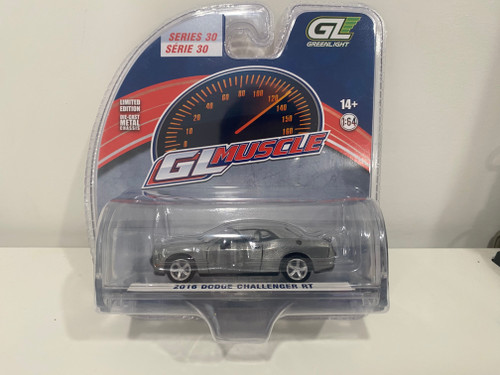 CHASE CAR 1/64 Greenlight 2016 Dodge Challenger RT Torred (Chrome Silver) Diecast Car Model