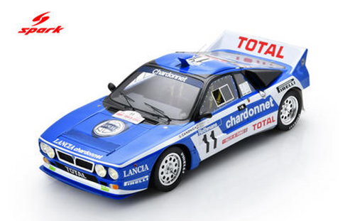 1/18 Spark Lancia 037 Rally No.11 6th Tour de Corse 1984  Jean-Claude Andruet - Martine Rick-Place Car Model