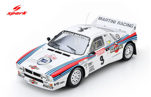 1/18 Spark Lancia 037 Rally No.9 Winner Tour de Corse 1983  M. Alén - I. Kivimäki Car Model