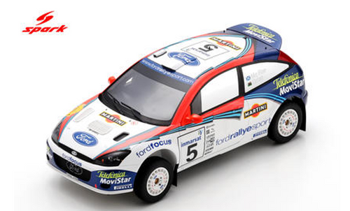 1/18 Spark Ford Focus WRC 02 No.5 Winner Safari Rally 2002 C. McRae - N. Grist Car Model